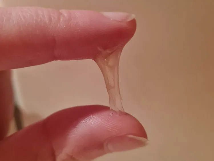 Clear, stretchy cervical mucus during fertile days