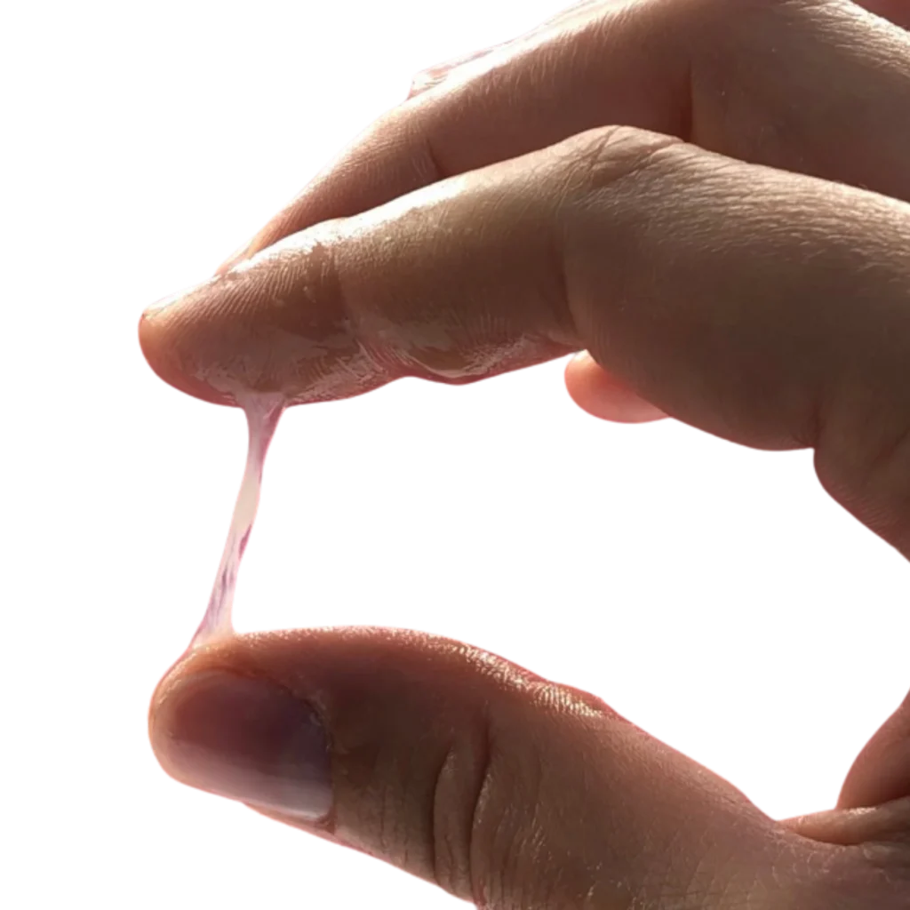 Clear, stretchy cervical mucus during fertile days
